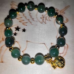 Green Strawberry Quartz Crystal Bracelet w/Lucky Bag